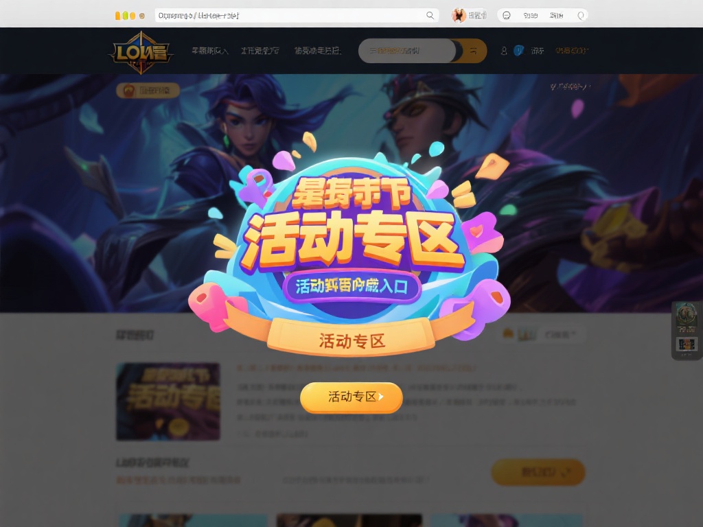 打开浏览器，进入LOL官网，找到活动专区